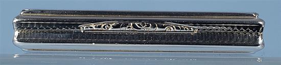 An early Victorian silver snuff box, by Nathaniel Mills, Length 78mm. Weight: 2.2oz/71grms